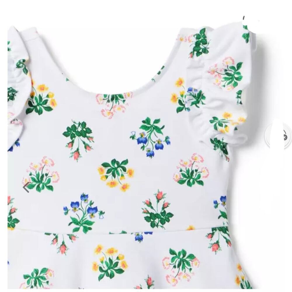 Floral janie and jack girls dress size 10
